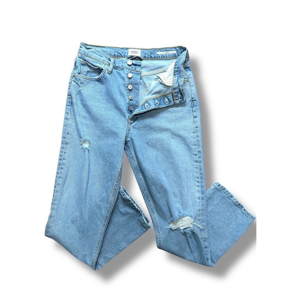 Citizens of Humanity Jolene Jeans Size‎ 28 High Rise Straight Distressed Quality